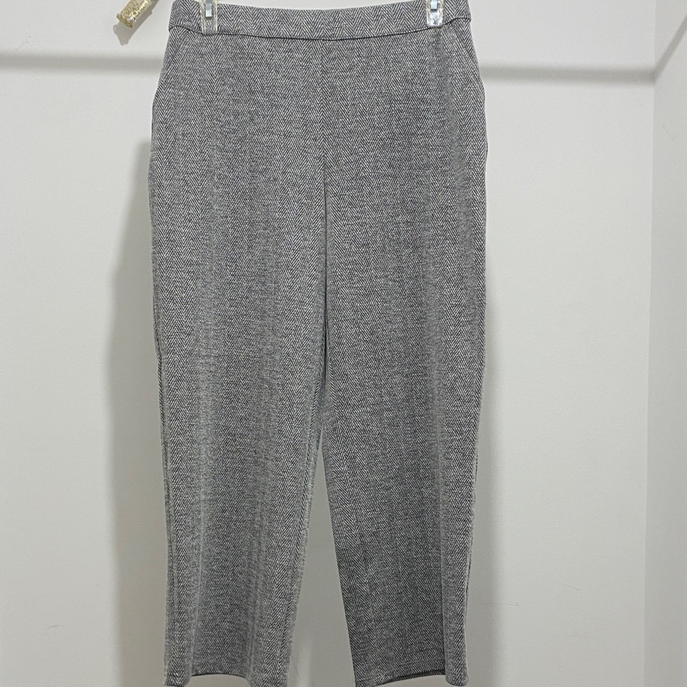 Jules & Leopold Heather Gray Wide-Leg Knit Pants